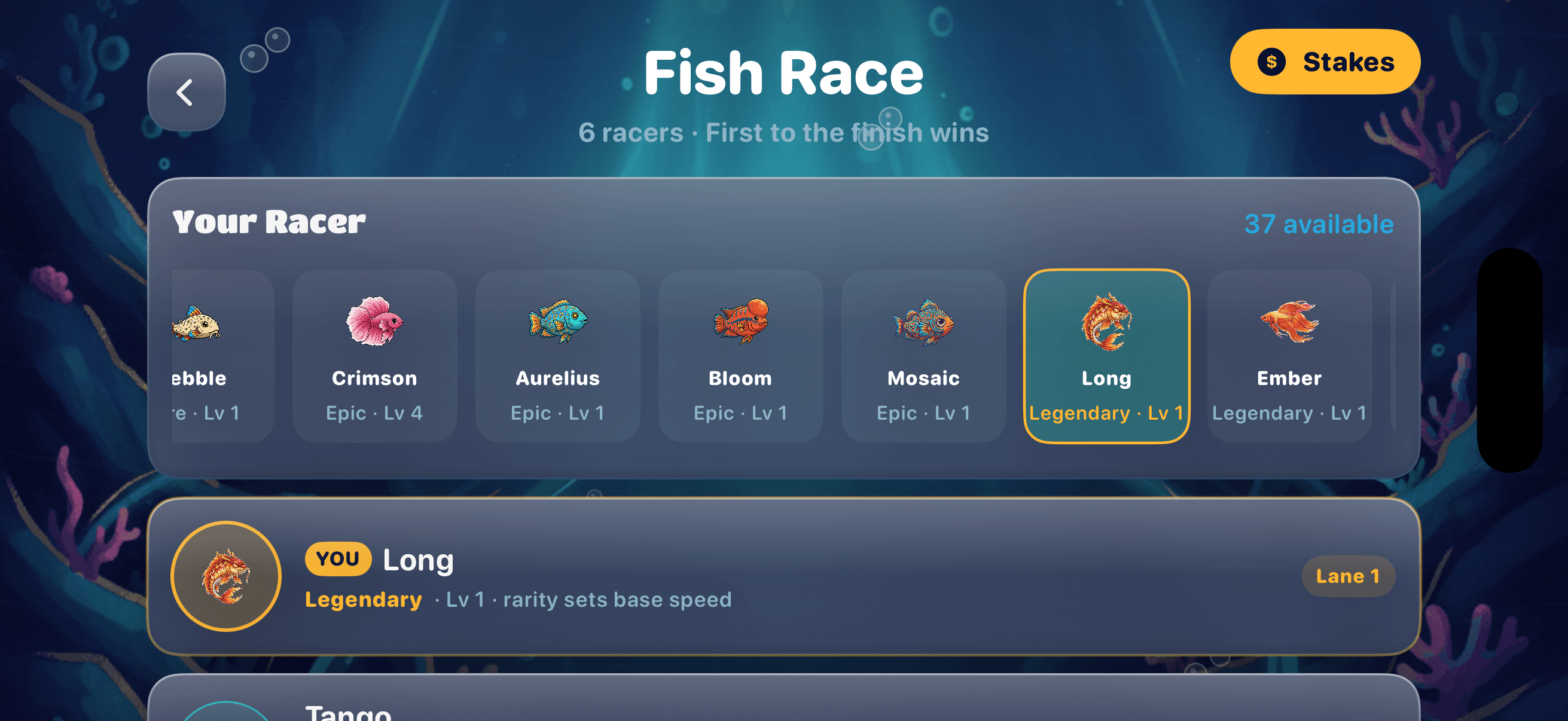 Pondoro fish race lobby